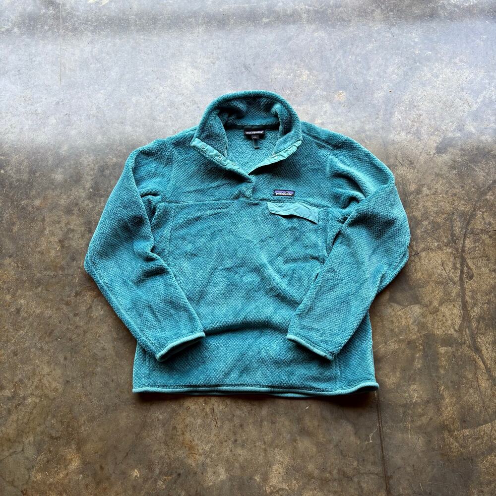 Vintage Style Blue Teal Patagonia Sherpa Fleece